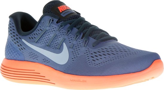 Nike Lunarglide 8 Loopschoenen - Maat 43 - Mannen - blauw/oranje | bol.com