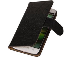 Nokia Lumia 630  Book Case Croco Zwart Hoesje