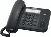 Panasonic KX-TS520EX1B, Téléphone analogique, Combiné filaire, 50 entrées, Identification de l'appelant, Noir