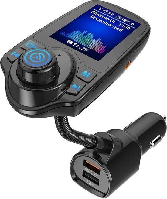 Lovnix T10D Flexibele Bluetooth FM Transmitter Carkit