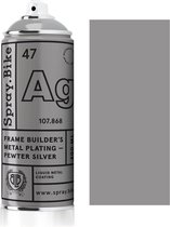 Spray.Bike Zilveren Fietsframe Spuitverf - Frame Builder's Metal Plating - Pewter Silver - 400ml Spuitbus