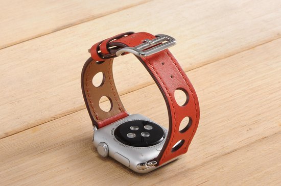 COTEetCi Leren bandje - Apple Watch Series 1/2/3 (38mm) - Rood