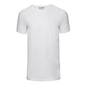 Slater 7500 - BASIC FIT 2-pack T-shirt R-neck  s/sl white S 100% cotton