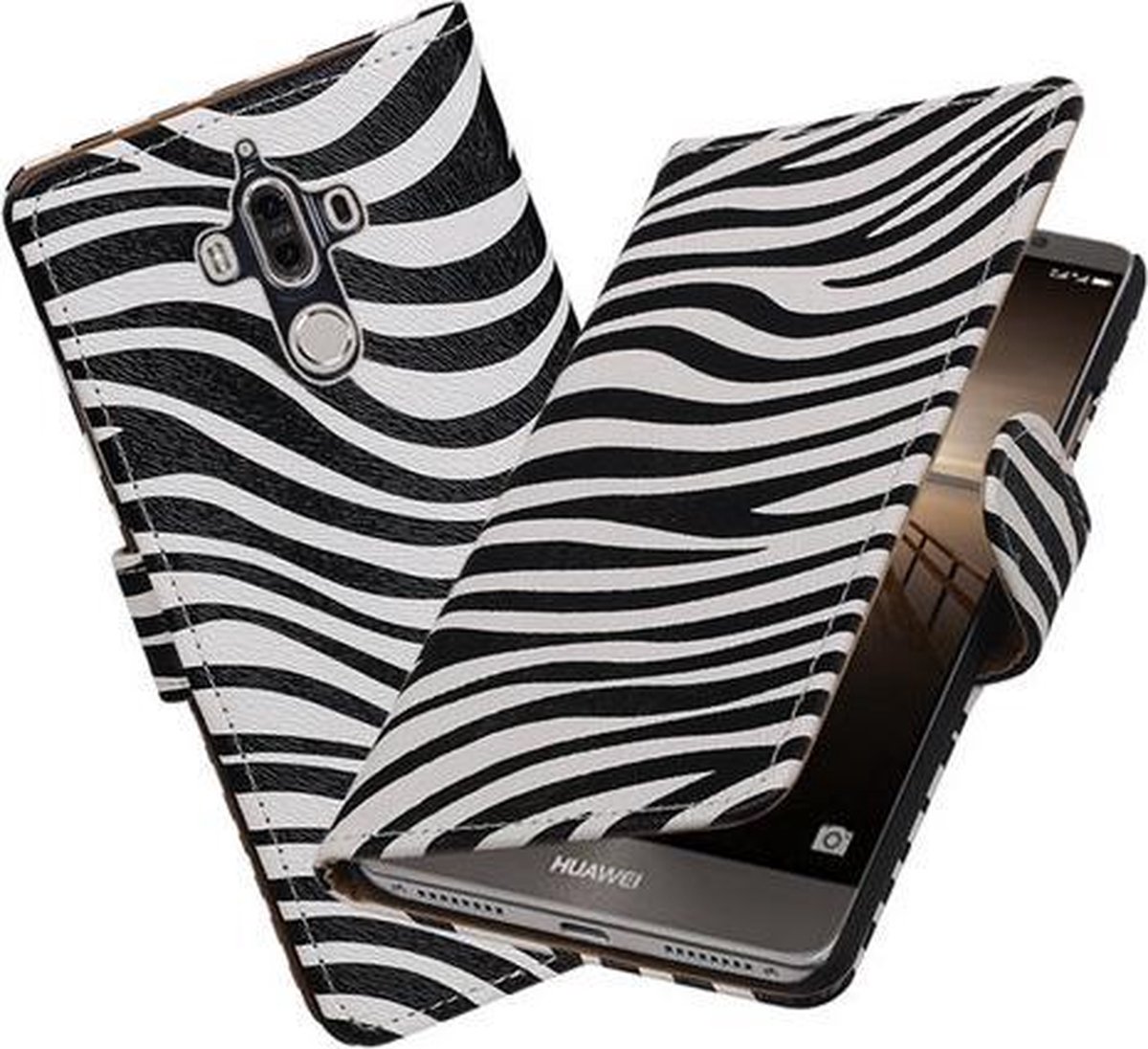 BestCases.nl Huawei Mate 9 Zebra booktype hoesje