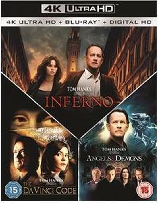 Da Vinci Code/angels And Demons/inferno (Bluray) Dvd's