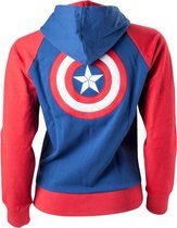 Captain America: Hoodie met borduurwerk op achterkant - XL
