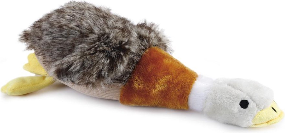 Beeztees textiele eend, Wiggy. 36 cm.