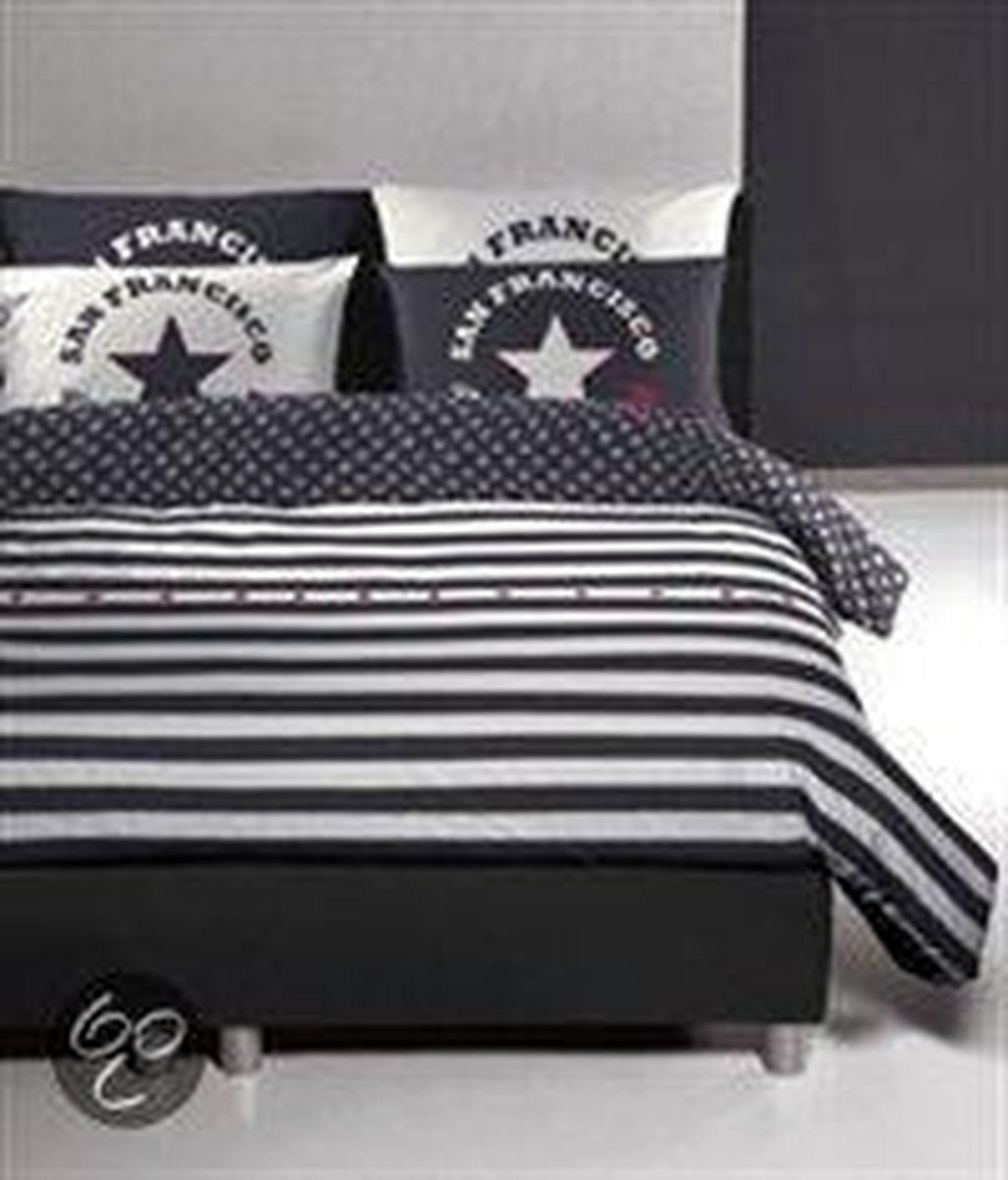 Damai Union Dekbedovertrek - Flanel - Lits-jumeaux - 260x200/220 cm - Marine