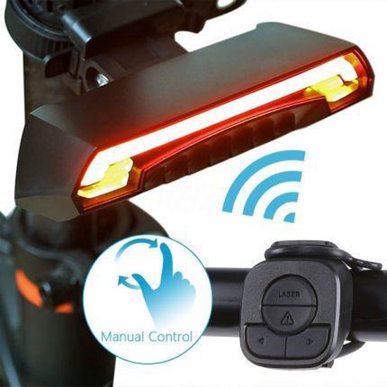 Verlichting achteraan met richtingaanwijzers & Laser - LED Fietsverlichting - Pro Sport Lights