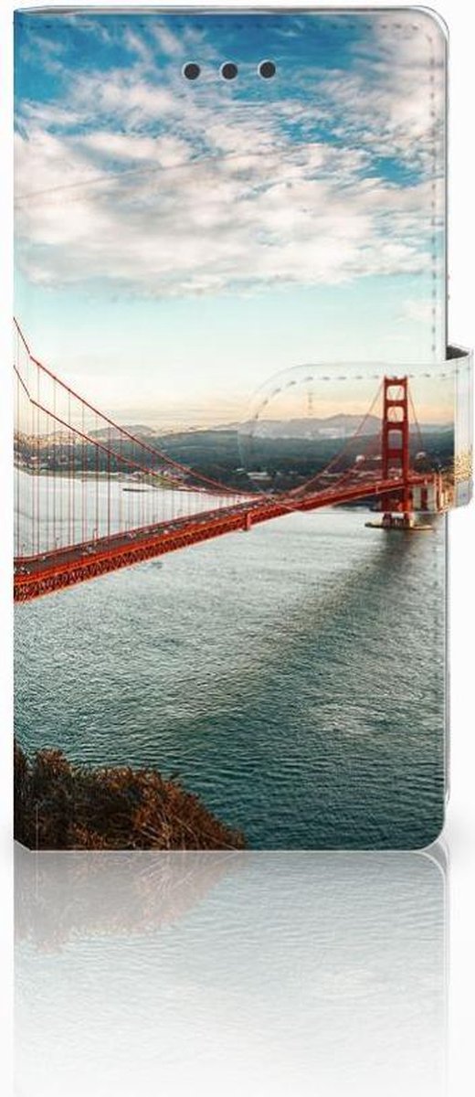Huawei Ascend P8 Lite Flip Cover Golden Gate Bridge
