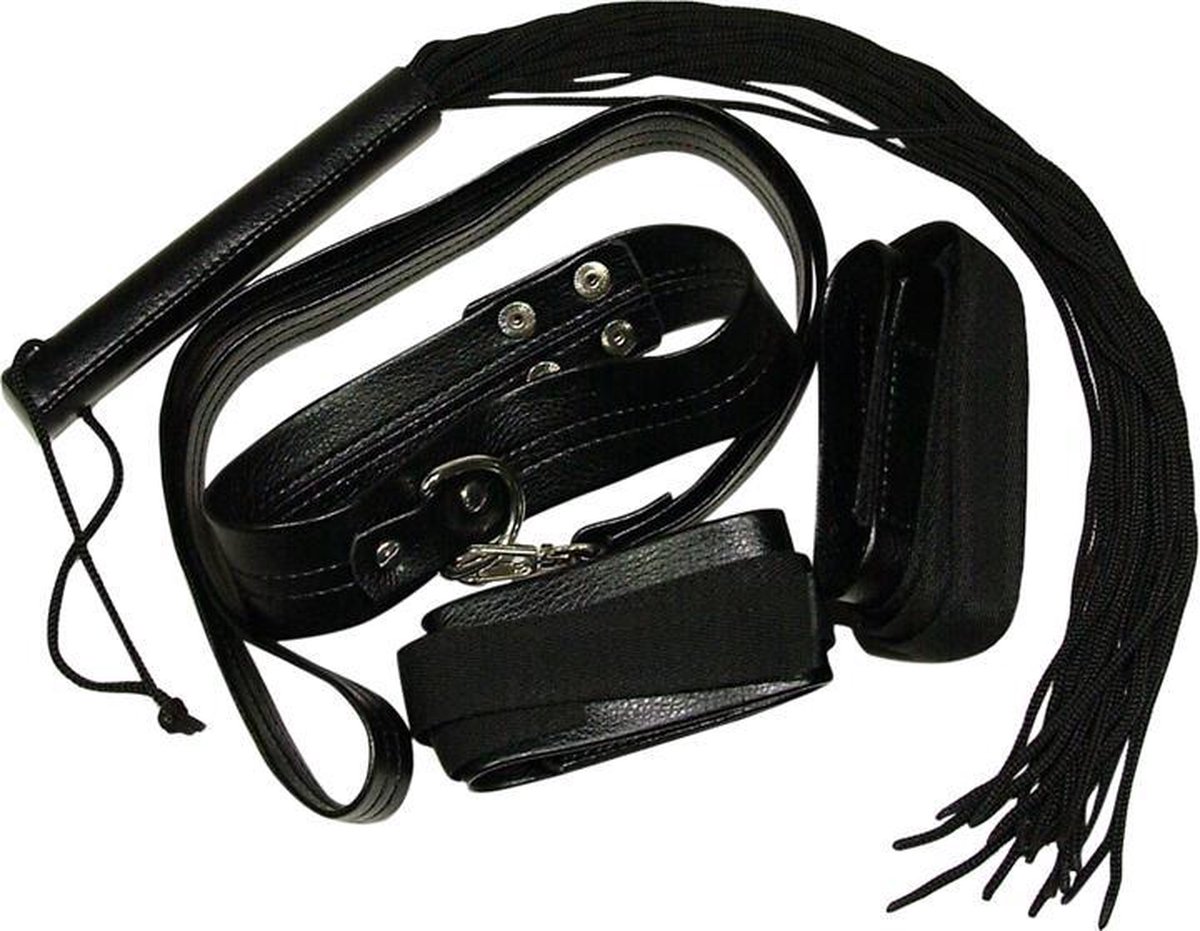 Goedkoopste Bad Kitty – Eenvoudig en Complete Bondage Set 3 Delig voor BDSM en Bondage Avontuur – Zwart