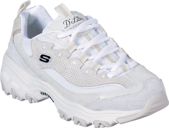 bol.com | Skechers D'Lites Dames Sneakers - Wit - Maat 39