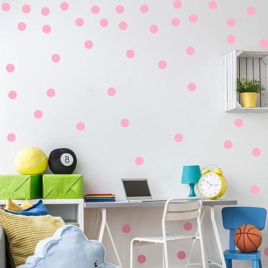 3 CM - 54 stuks - Roze stippen muursticker– Muursticker Pink Dots - Hoge kwaliteit stickers voor op de muur – Wanddecoratie Stickers – Stickers voor kinderen – Muurversiering voor kinderen – Versiering voor kinderkamer