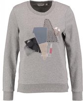 Garcia kortere zachte grijze sweater Maat - XS