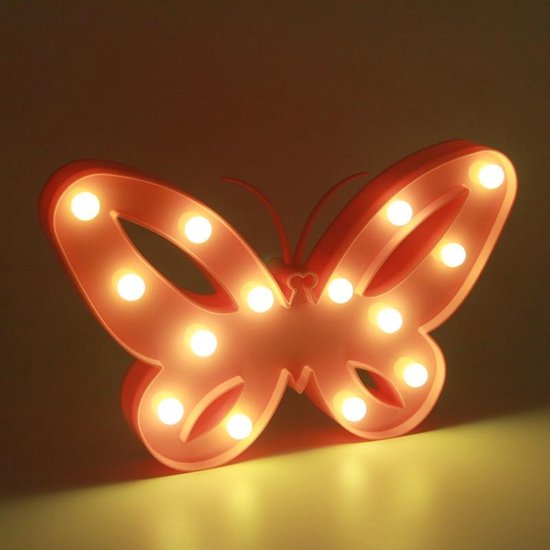 Antipoison Schoolonderwijs klem Nachtlamp vlinder - roze | bol.com