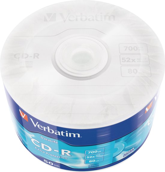Verbatim Cd-R Dvd-R Voor Computerschijf 700Mb Extra Beveiliging 50 Stuks — afbeelding 2