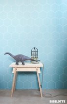 Bibelotte Behang Honingraat Denimblauw