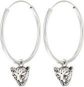 Karma Symbols oorbel M1982XL Panther Hoops Zilver