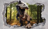 Papier peint Dinosaure - T-rex dans la forêt (368 x 254 cm)