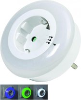 KOPP LED-nachtlamp als tussenstekker met 3 instelbare kleuren en schemersensor