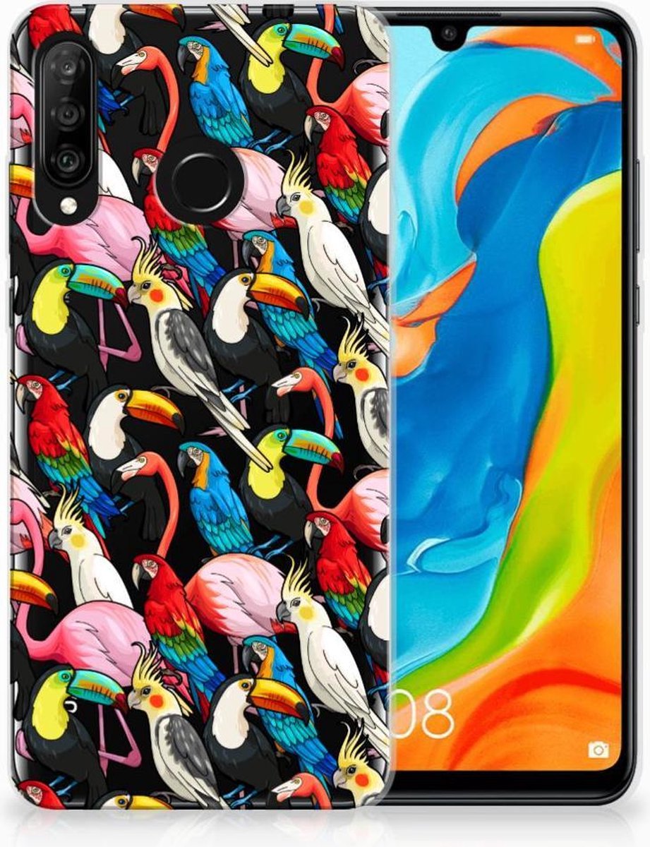 Huawei P30 Lite TPU Hoesje Birds