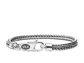 SILK Jewellery - Zilveren Armband - Zipp - 333.18 - Maat 18,0