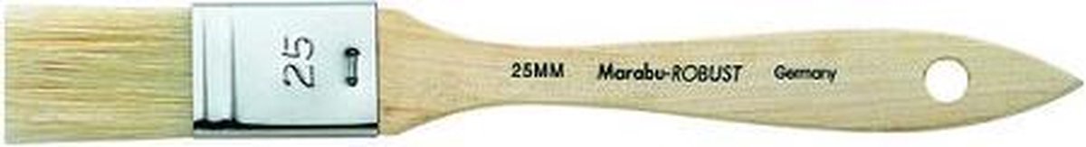 Robust witte platte en brede borstel - Raille 25 mm