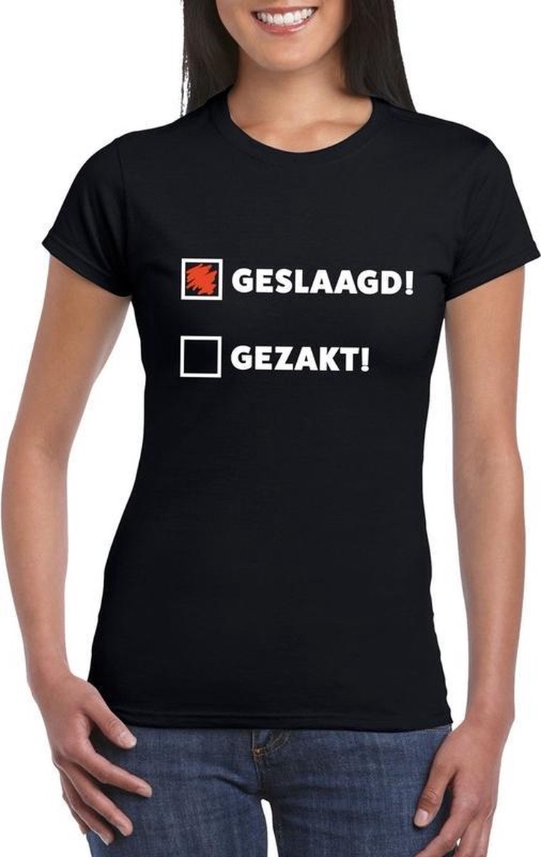 Geslaagd/ gezakt t-shirt zwart dames XL | bol.com