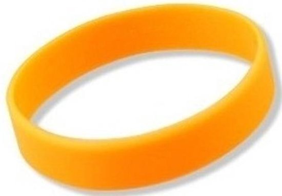 Aan het liegen schoorsteen Kindercentrum Siliconen armbandje in neon oranje - Fanartikelen - Koningsdag | bol.com
