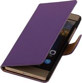 Huawei G8 - Effen Booktype Wallet Hoesje Paars