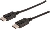 DIGITUS DisplayPort kabel - UHD 4K/60Hz - 1m - met vergrendeling - HBR 2 - Compatibel met monitor, gaming grafische kaart