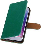 Groen Pull-Up Booktype Hoesje voor Samsung Galaxy J4