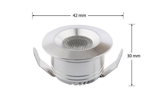 Groenovatie Inbouwspot LED - 3W - Rond - Waterdicht IP54 - Dimbaar - 6-Pack - Aluminium