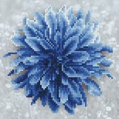 Diamond Painting Volwassenen - Ronde Steentjes - Volledig Pakket - Hobby - Diamond Dotz® - LA49393 - Blauwe dahlia bloem 22 x 22cm