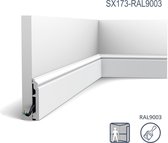 Plinthe Orac Decor SX173-RAL9003 AXXENT CONTOUR Plinthe Moulure décorative prépeinte design intemporel classique blanc de sécurité 2m