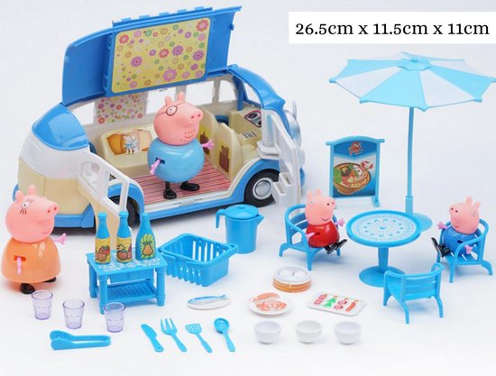 Peppa Pig Mini Van - Peppa Big Bus - Peppa Pig Speelgoed - Peppa Pig Auto -  Inclusief... | bol.com