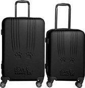 Princess Traveller Toby Black Cat Scratch kofferset 66cm - Zwart