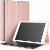 Bluetooth Toetsenbord In Leren Hoes - Geschikt Voor Apple iPad - 2019 - 2020 - 10.2 inch - Rose goudkleurig - Tablettoetsenbord