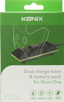 Xbox One - Dubbel oplaadstation - 2 oplaadbare batterijen - LED - Zwart