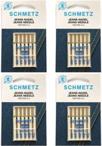 Schmetz machine aiguilles jean assorties (5 aiguilles) universel, 4 cartes