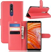 Book Case - Nokia 3.1 Plus Hoesje - Rood