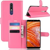 Book Case - Geschikt voor Nokia 3.1 Plus Hoesje - Roze