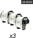 3x Brother DK-22223 Compatible voor Brother 's range of QL printers, 50mm * 30.48m