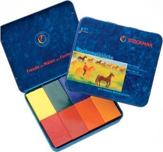 Bol Com Bijenwas Blokkrijtjes 8 Stuks Stockmar Games