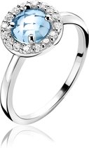 ZINZI zilveren ring blauw ZIR1080