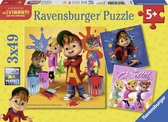 Ravensburger puzzel Alvin & the Chipmunks - Drie puzzels - 49 stukjes - kinderpuzzel