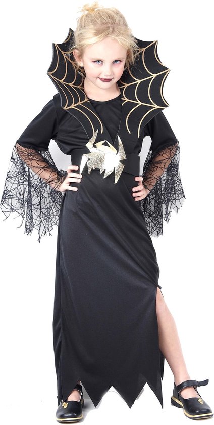 Halloween heksen kostuum met spinnen voor meisjes - Verkleedkleding - 134-146  | bol.com