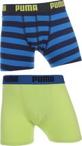 Puma - Stripe Print Boxer 2 pack - Blauw/Groen - Kinderen - maat  152