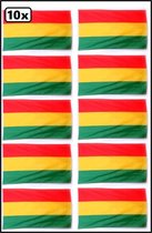 10x Vlag rood-geel-groen 90 x 150 cm.