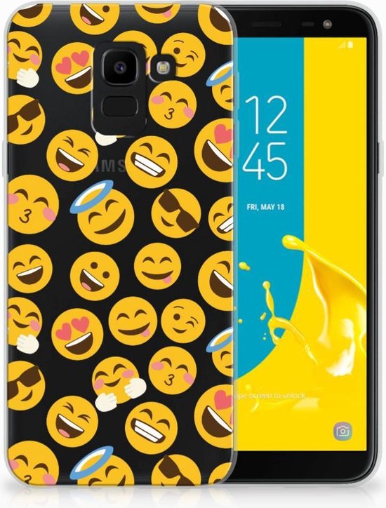 Coque Téléphone pour Samsung Galaxy J6 2018 Housse TPU Silicone Etui Emoji  | bol